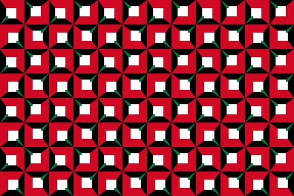 Pola Geometris Dalam Warna Bendera Nasional Kuwait Warna Warna Kuwait — Stok Foto