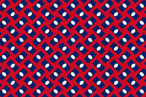 Laos 'un ulusal bayrağının renklerinde geometrik desen. Laos 'un renkleri.