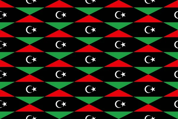 Geometric Pattern Colors National Flag Libya Colors Libya — Stok fotoğraf