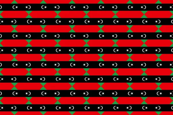 Geometric Pattern Colors National Flag Libya Colors Libya —  Fotos de Stock