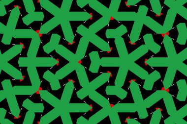 Libya bayrağının renklerinde geometrik desen. Libya 'nın renkleri.