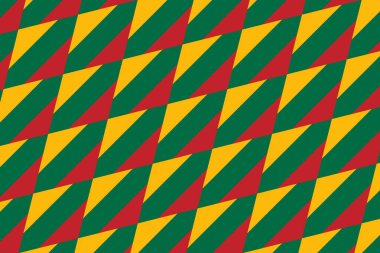 Litvanya bayrağının renklerinde geometrik desen. Litvanya 'nın renkleri.