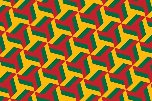 Geometric Pattern Colors National Flag Lithuania Colors Lithuania — Foto Stock