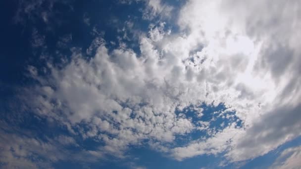 Beautiful White Clouds Move Quickly Blue Sky Timelapse Video Sky — 图库视频影像