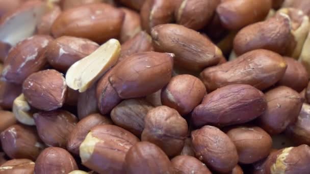 Roasted Peanuts Peel Peanuts Close Highly Detailed Macro Video — Vídeos de Stock