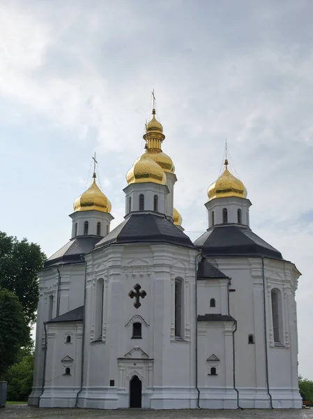 Православная Церковь Украинская Архитектура Барокко Церковь Екатерины Действующая Церковь Чернигове — стоковое фото