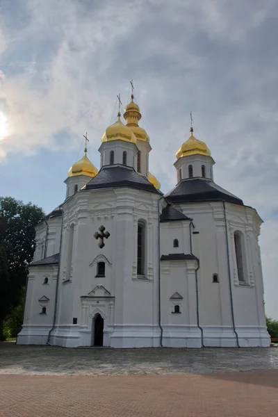Православная Церковь Украинская Архитектура Барокко Церковь Екатерины Действующая Церковь Чернигове — стоковое фото