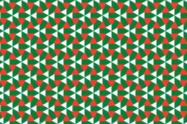 Madagaskar bayrağının renklerinde geometrik desen. Madagaskar 'ın renkleri.