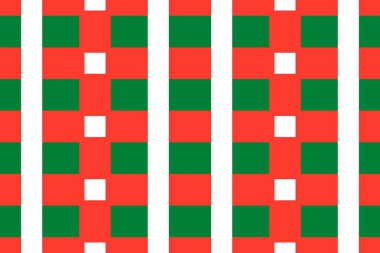 Madagaskar bayrağının renklerinde geometrik desen. Madagaskar 'ın renkleri.