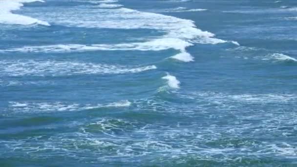 Fale Powierzchni Morza Pełna Klatka Powierzchnia Wody Jako Tło Ręczne — Wideo stockowe
