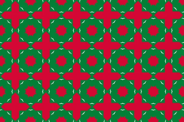 Ulusal Maldivler bayrağının renklerinde geometrik desen. Maldivlerin renkleri.