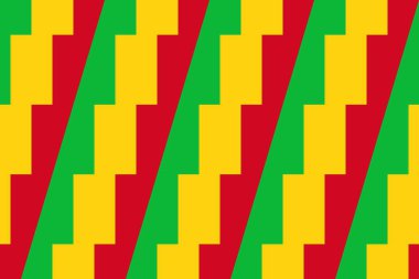 Mali bayrağının renklerinde geometrik desen. Mali 'nin renkleri.