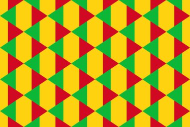 Mali bayrağının renklerinde geometrik desen. Mali 'nin renkleri.
