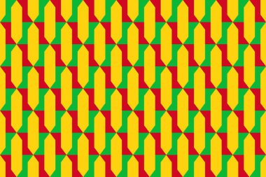 Mali bayrağının renklerinde geometrik desen. Mali 'nin renkleri.