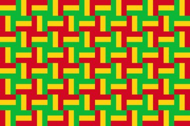 Mali bayrağının renklerinde geometrik desen. Mali 'nin renkleri.