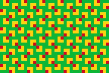 Mali bayrağının renklerinde geometrik desen. Mali 'nin renkleri.