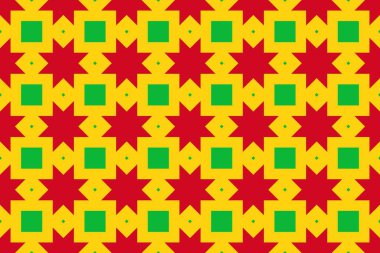 Mali bayrağının renklerinde geometrik desen. Mali 'nin renkleri.