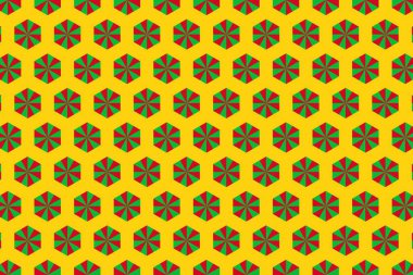 Mali bayrağının renklerinde geometrik desen. Mali 'nin renkleri.