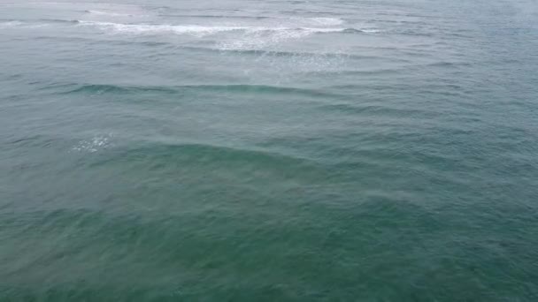 Turquoise Sea Waves Full Frame Aerial View Sea Water Background — Vídeo de stock