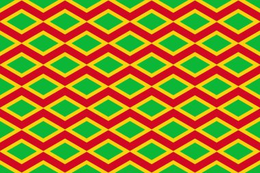 Mali bayrağının renklerinde geometrik desen. Mali 'nin renkleri.