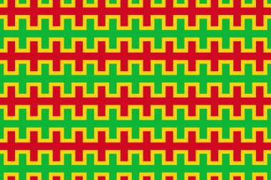 Mali bayrağının renklerinde geometrik desen. Mali 'nin renkleri.