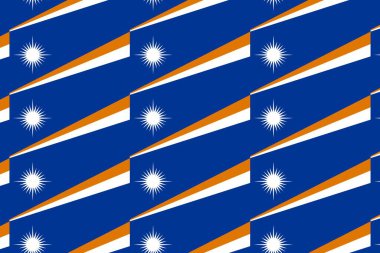 Marshall Adaları 'nın ulusal bayrağının renklerinde geometrik desen. Marshall Adalarının renkleri.