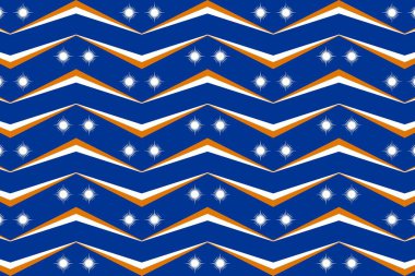 Marshall Adaları 'nın ulusal bayrağının renklerinde geometrik desen. Marshall Adalarının renkleri.