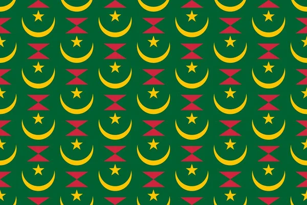 Geometric Pattern Colors National Flag Mauritania Colors Mauritania — ストック写真
