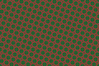 Geometric pattern in the colors of the national flag of Mauritania. The colors of Mauritania.