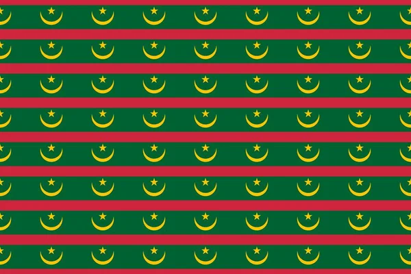 Pola Geometris Dalam Warna Bendera Nasional Mauritania Warna Mauritania — Stok Foto