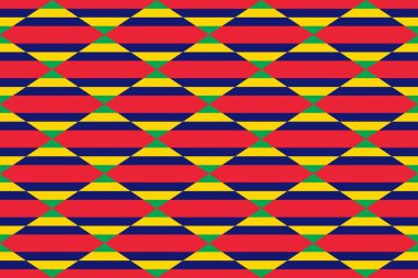 Mauritius bayrağının renklerinde geometrik desen. Mauritius 'un renkleri.