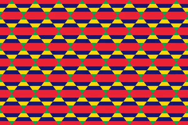 Geometric Pattern Colors National Flag Mauritius Colors Mauritius — Fotografia de Stock