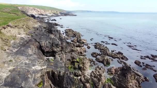 Waters Celtic Sea Huge Rocks Seashore — стокове відео