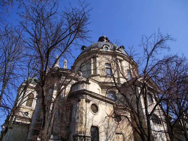 Dominicaanse Kerk Het Klooster Lviv Oekraïne Gelegen Oude Stad Van — Stockfoto