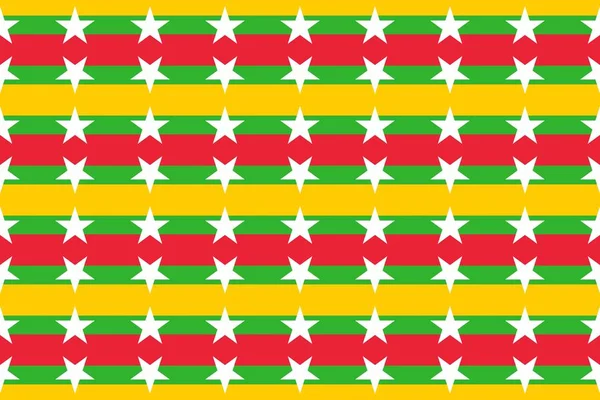 Геометрический Узор Цветах Национального Флага Мьянмы Цвета Мьянмы — стоковое фото