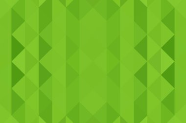 Green mosaic pixel background, geometric texture from green trianguls. A backing of mosaic trianguls. Light green background for post, screensaver, wallpaper, postcard, poster, banner, cover