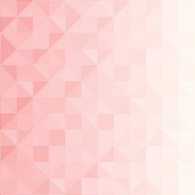 Background in pink tones. Multicolored pixel background. Abstract texture of triangles, mosaic pattern.