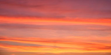 Low Angle View Of Dramatic Sky. Bright sunset sky, full frame. The sky as a background.