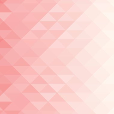 Abstract Pink colored mosaic texture assembled from small triangles. Pixel background, checkered illustration.