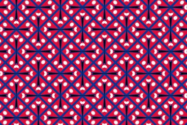 Geometric pattern in the colors of the national flag of Nepal. The colors of Nepal.