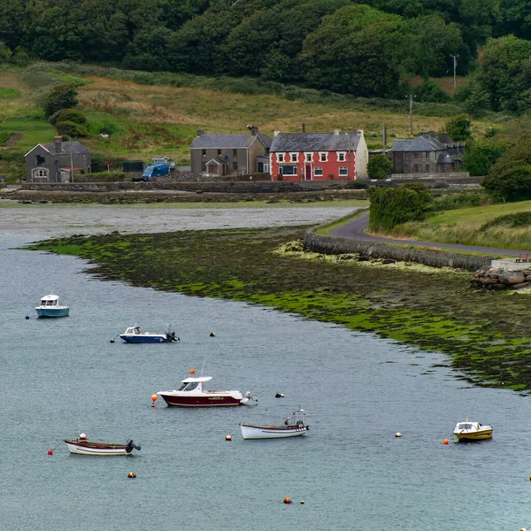 Clonakilty Ireland July 2022 Several Small Boats Anchored Clonakilty Bay — Foto de Stock