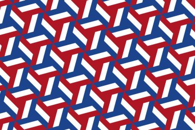 Geometric pattern in the colors of the national flag of Netherlands. The colors of Netherlands.