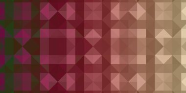 Abstract Dark red colored mosaic texture assembled from small triangles. Pixel background, checkered illustration.
