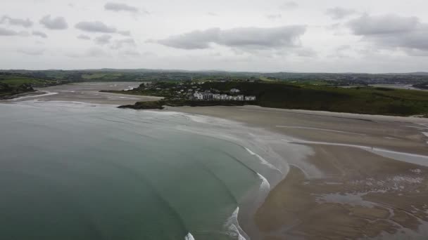 View Cape Virgin Mary Cloudy Day Coast Southern Ireland Town — Stockvideo
