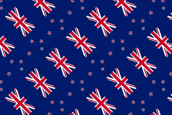 Геометричний Візерунок Кольорів Національного Прапора Нової Зеландії Колір Нової Зеландії — стокове фото