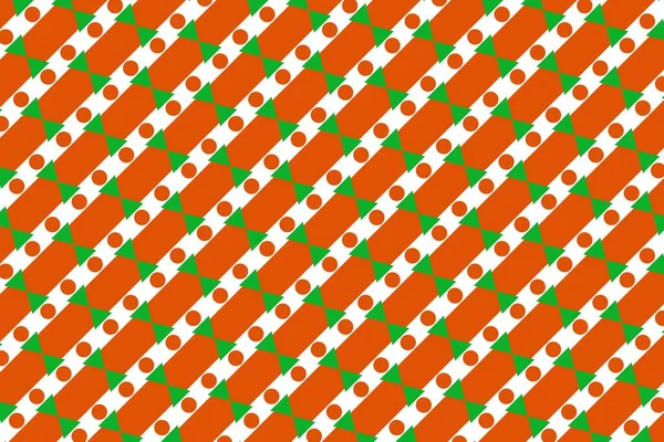 尼日尔国旗颜色的几何图形 尼日尔的色彩 — 图库照片