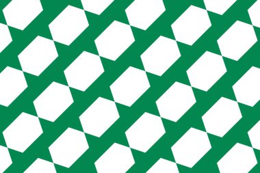 Nijerya bayrağının renklerinde geometrik desen. Nijerya 'nın renkleri.