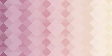 Pembe renk. Yarım tonlu üçgenler, stilize edilmiş geometrik desen ve arka plan. Soyut mozaik, resimleme.