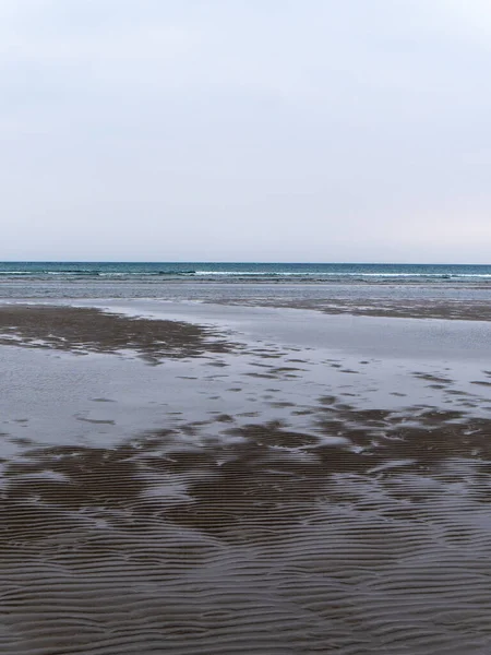 多姿多彩的风景 欧洲的本质 大西洋海岸The Coast Atlantic Ocean 灰色沙滩 — 图库照片