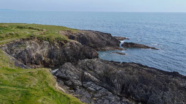 Krásné Irské Pobřeží Atlantského Oceánu Výhled Shora Příroda Severní Evropy — Stock fotografie